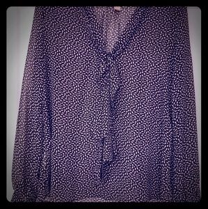 Forever 21 Black & White Blouse Trendy Top